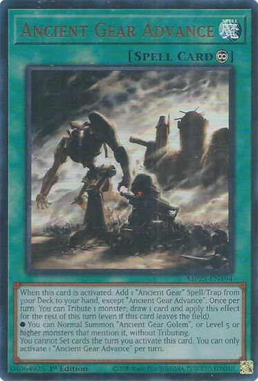 Ancient Gear Advance - MP25-EN194 - Ultra Rare 1st Edition