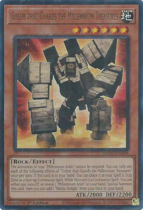 Golem that Guards the Millennium Treasures - MP25-EN208 - Ultra Rare 1st Edition