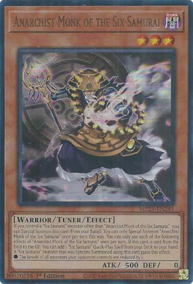 Anarchist Monk of the Six Samurai - MP25-EN245 - Ultra Rare 1st Edition