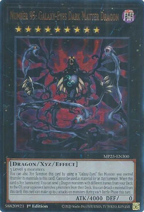 Number 95: Galaxy-Eyes Dark Matter Dragon - MP25-EN300 - Ultra Rare 1st Edition