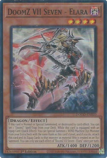 DoomZ VII Seven - Elara - DOOD-EN010 - Super Rare 1st Edition