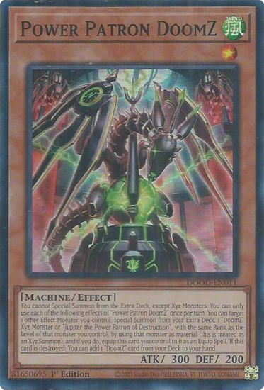Power Patron DoomZ - DOOD-EN011 - Super Rare 1st Edition
