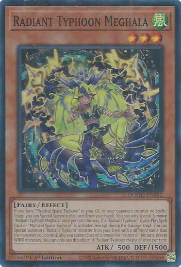 Radiant Typhoon Meghala - DOOD-EN012 - Secret Rare 1st Edition