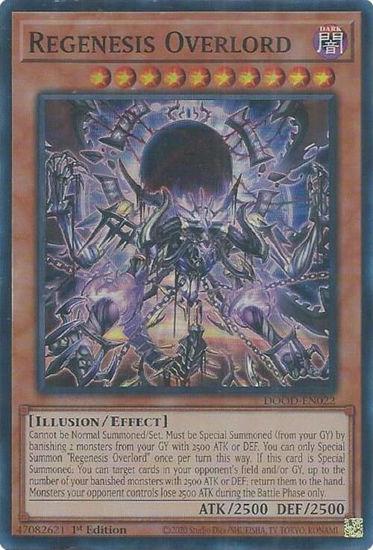 Regenesis Overlord - DOOD-EN022 - Super Rare 1st Edition