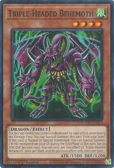 Triple-Headed Behemoth - DOOD-EN029 - Common 1st Edition