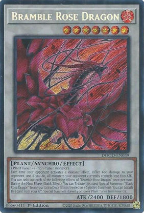 Bramble Rose Dragon - DOOD-EN039 - Secret Rare 1st Edition