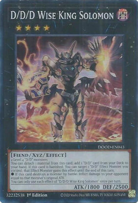 D/D/D Wise King Solomon - DOOD-EN043 - Super Rare 1st Edition