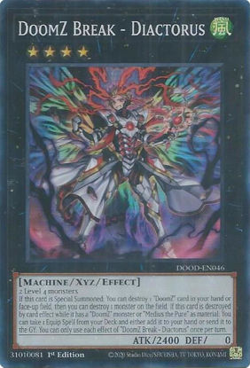 DoomZ Break - Diactorus - DOOD-EN046 - Super Rare 1st Edition