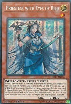 Priestess with Eyes of Blue - LCKC-EN016 - Secret Rare Unlimited