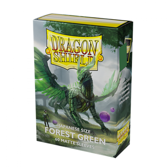 Dragon Shield Small Sleeves - Japanese Matte Forest Green (60 Sleeves)
