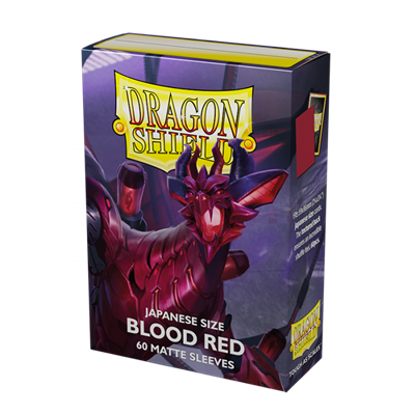 Dragon Shield Small Sleeves - Japanese Matte Blood  Red 'Juusouken' (60 Sleeves)