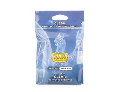 Dragon Shield Standard size Perfect fit - Inner  Sleeves - Thick Inner Clear (100 Sleeves)