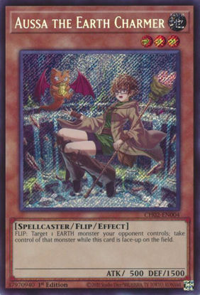 Aussa the Earth Charmer - CH02-EN004 - Secret Rare 1st Edition