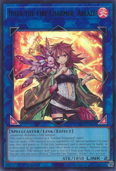 Hiita the Fire Charmer, Ablaze - CH02-EN043 - Ultra Rare 1st Edition