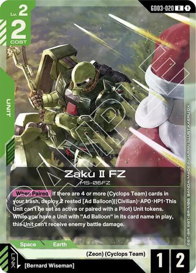 Zaku II FZ - GD03-020 - Rare