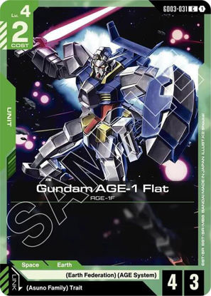 Gundam AGE-1 Flat - GD03-031 - Common
