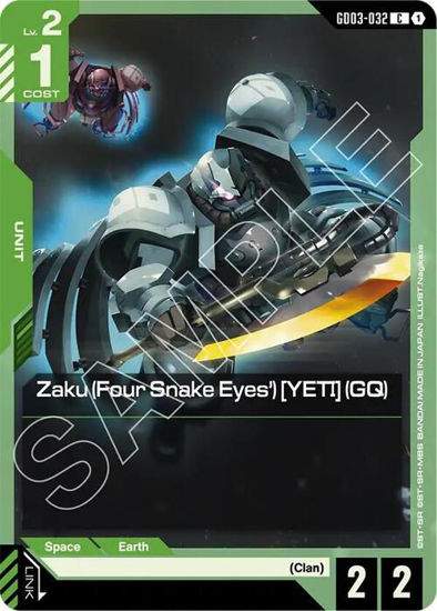 Zaku (Four Snake Eyes') [YETI] (GQ) - GD03-032 - Common