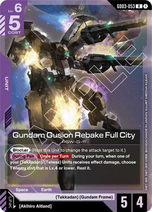 Gundam Gusion Rebake Full City - GD03-053 - Rare
