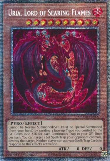 Uria, Lord of Searing Flames - MZMU-EN000 - Starlight Rare 1st Edition
