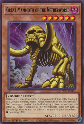 Great Mammoth of the Netherworld - MZMU-EN004 - Rare 1st Edition
