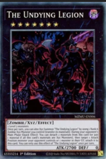 The Undying Legion - MZMU-EN006 - Collector's Rare 1st Edition