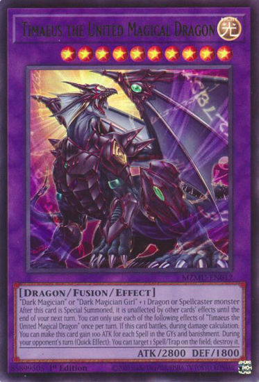 Timaeus the United Magical Dragon - MZMU-EN012 - Ultra Rare 1st Edition
