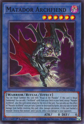 Matador Archfiend - MZMU-EN022 - Super Rare 1st Edition