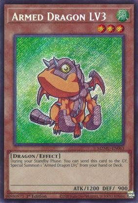 Armed Dragon LV3 - MZMU-EN063 - Secret Rare 1st Edition
