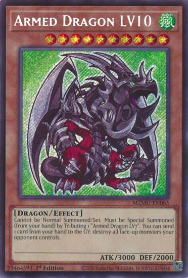Armed Dragon LV10 - MZMU-EN065 - Secret Rare 1st Edition