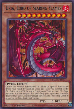 Uria, Lord of Searing Flames - MZMU-EN074 - Rare 1st Edition