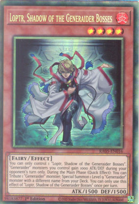 Loptr, Shadow of the Generaider Bosses - RA05-EN016-CR - (V.5 - Collector's Rare) 1st Edition