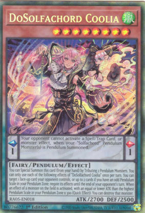 DoSolfachord Coolia - RA05-EN018-CR - (V.5 - Collector's Rare) 1st Edition