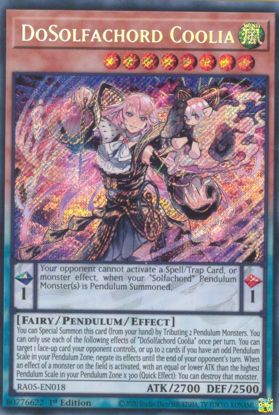 DoSolfachord Coolia - RA05-EN018-SCR - (V.3 - Secret Rare) 1st Edition