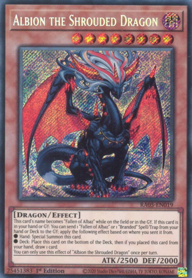Albion the Shrouded Dragon - RA05-EN019-SCR - (V.3 - Secret Rare) 1st Edition