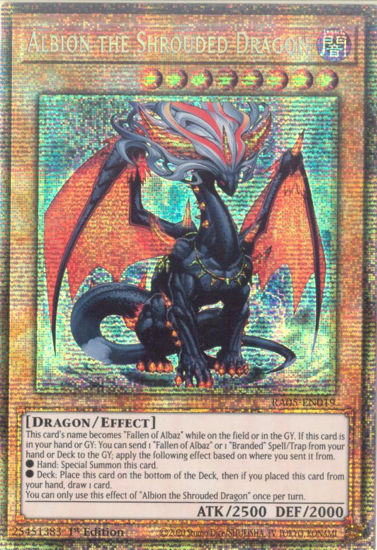 Albion the Shrouded Dragon - RA05-EN019-STR - (V.7 - Starlight Rare) 1st Edition