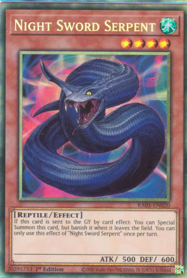 Night Sword Serpent - RA05-EN020-CR - (V.5 - Collector's Rare) 1st Edition