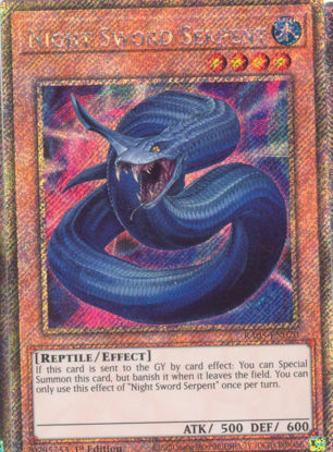 Night Sword Serpent - RA05-EN020-PSR - (V.4 - Platinum Secret Rare) 1st Edition