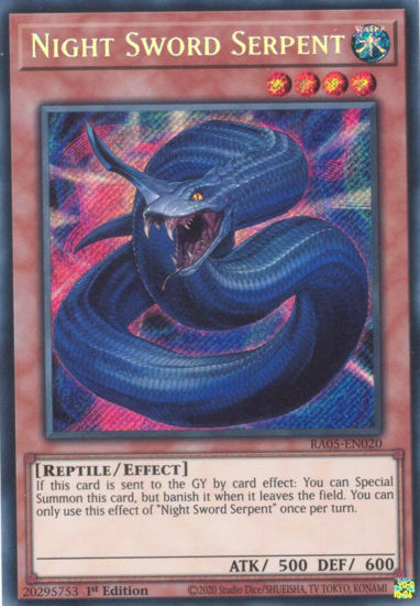 Night Sword Serpent - RA05-EN020-SCR - (V.3 - Secret Rare) 1st Edition