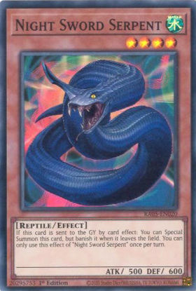 Night Sword Serpent - RA05-EN020-SR - (V.1 - Super Rare) 1st Edition