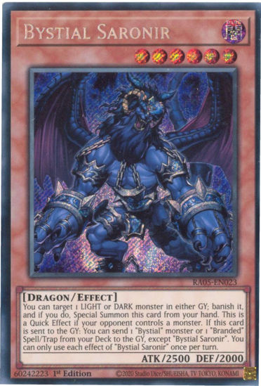 Bystial Saronir - RA05-EN023-SCR - (V.3 - Secret Rare) 1st Edition