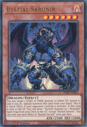 Bystial Saronir - RA05-EN023-UR - (V.2 - Ultra Rare) 1st Edition