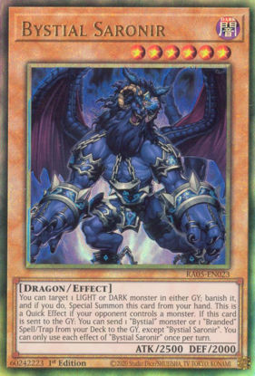 Bystial Saronir - RA05-EN023-UTR - (V.6 - Ultimate Rare) 1st Edition