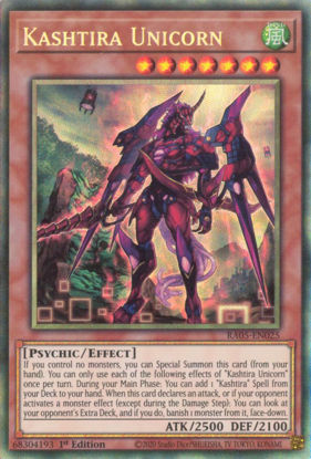 Kashtira Unicorn - RA05-EN025-CR - (V.5 - Collector's Rare) 1st Edition