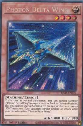 Photon Delta Wing - RA05-EN026-SCR - (V.3 - Secret Rare) 1st Edition