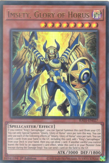 Imsety, Glory of Horus - RA05-EN027-UR - (V.2 - Ultra Rare) 1st Edition
