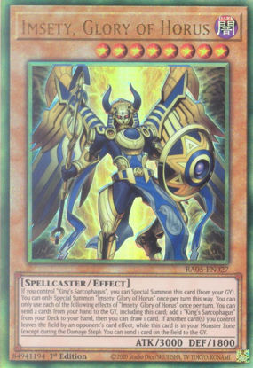 Imsety, Glory of Horus - RA05-EN027-UTR - (V.6 - Ultimate Rare) 1st Edition