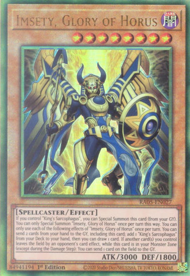 Imsety, Glory of Horus - RA05-EN027-UTR - (V.6 - Ultimate Rare) 1st Edition
