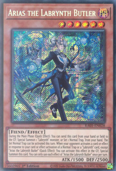 Arias the Labrynth Butler - RA05-EN028-SCR - (V.3 - Secret Rare) 1st Edition