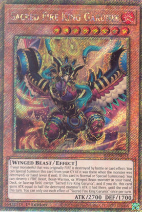 Sacred Fire King Garunix - RA05-EN031-PSR - (V.4 - Platinum Secret Rare) 1st Edition