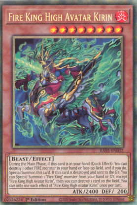 Fire King High Avatar Kirin - RA05-EN032-CR - (V.5 - Collector's Rare) 1st Edition